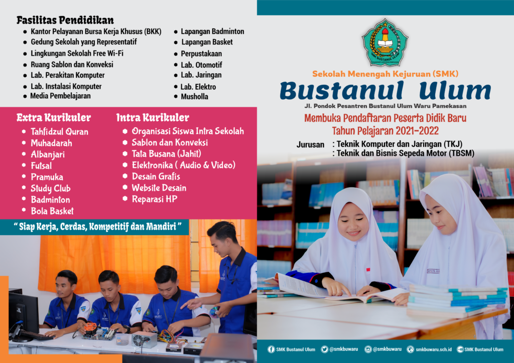 Brosur SMK Bustanul Ulum Waru Tahun 2021